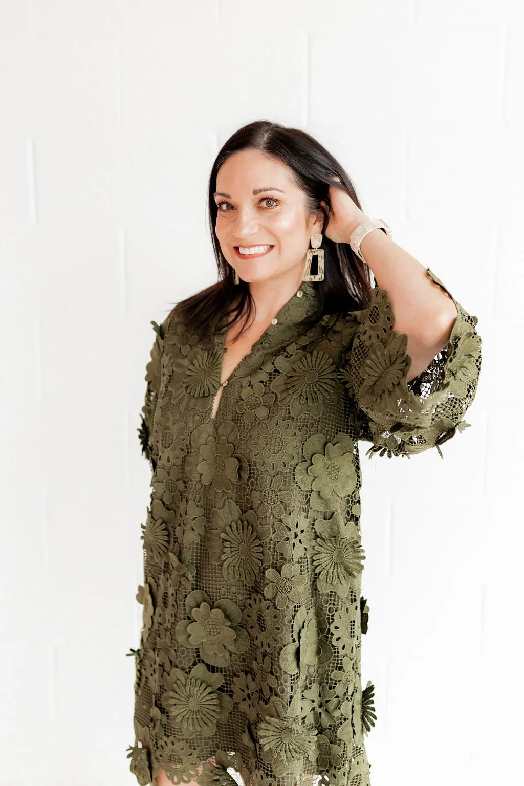 Kennedy Statement Earring - Champagne Checkered sold by Buddy Love product image thumbnail 4