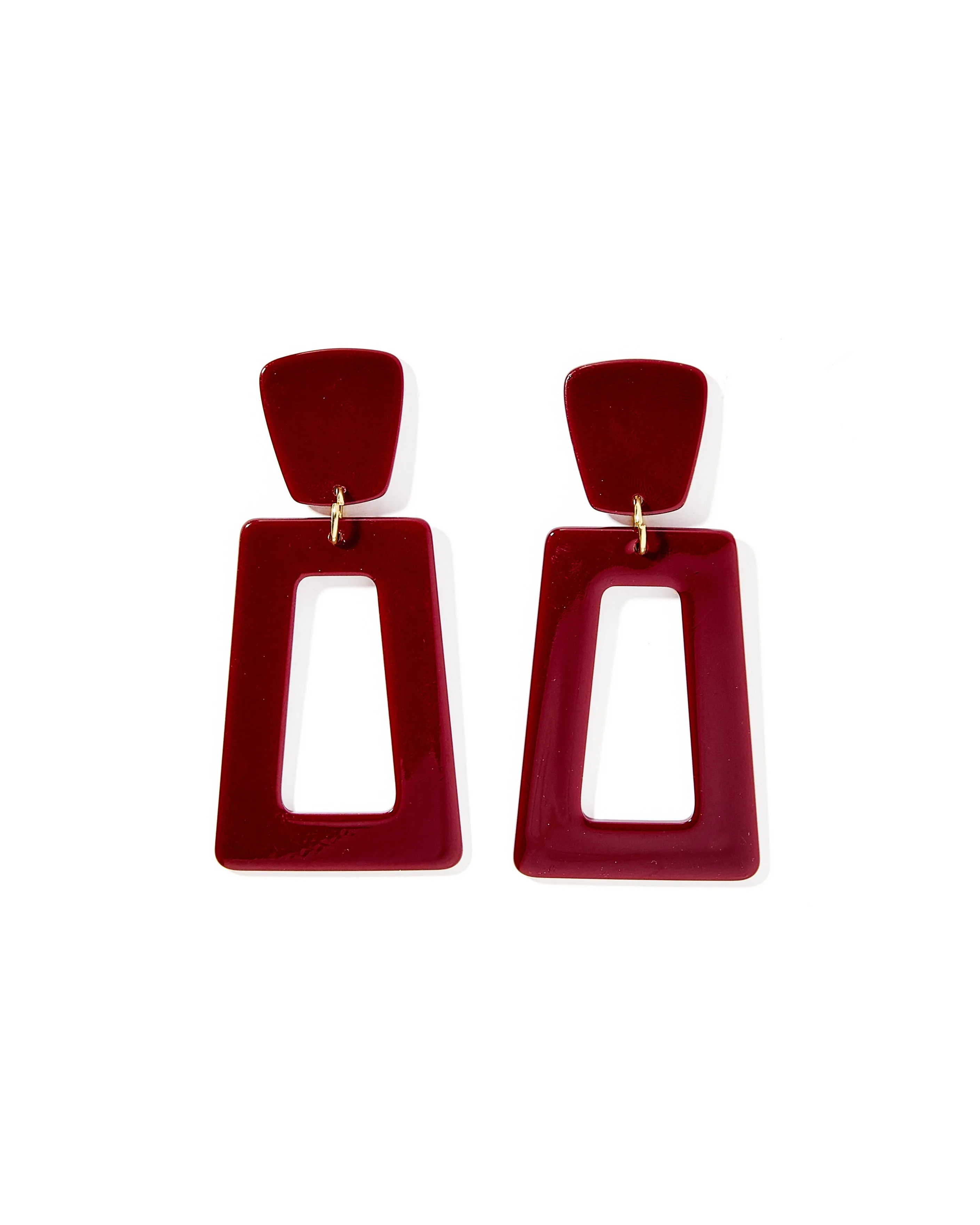 Kennedy Statement Earring - Maroon sold by Buddy Love