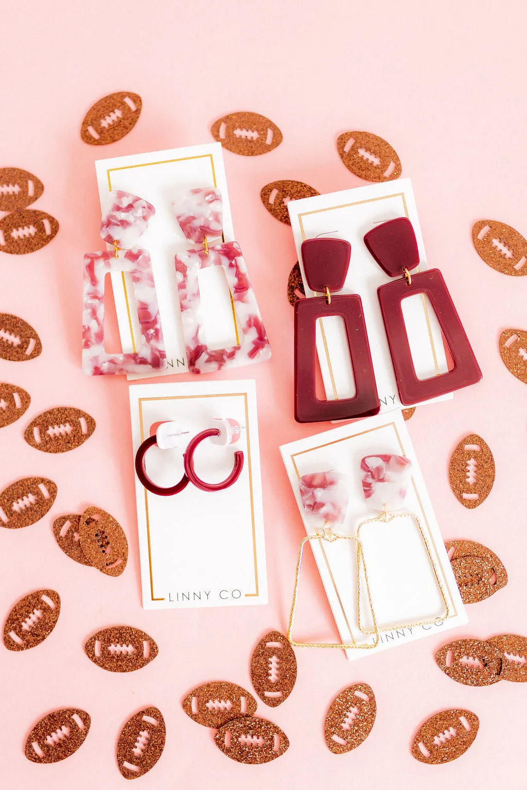 Kennedy Statement Earring - Maroon sold by Buddy Love product image thumbnail 4