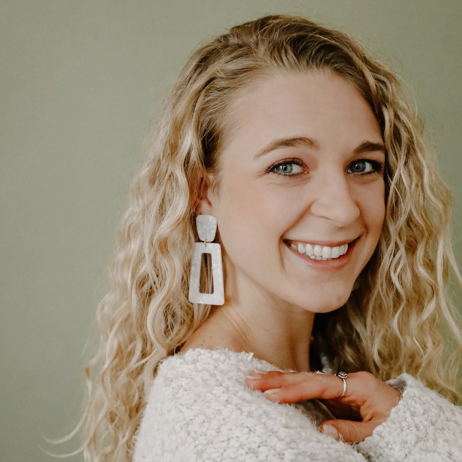 Kennedy Statement Earring - Pearl White sold by Buddy Love product image thumbnail 4