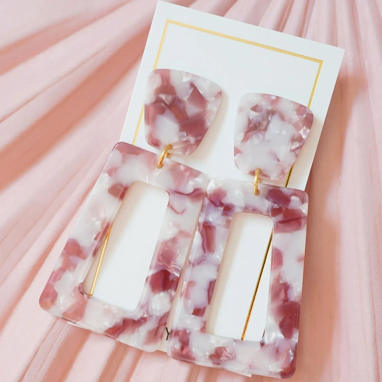 Kennedy Statement Earring - Maroon Camo sold by Buddy Love product image thumbnail 5