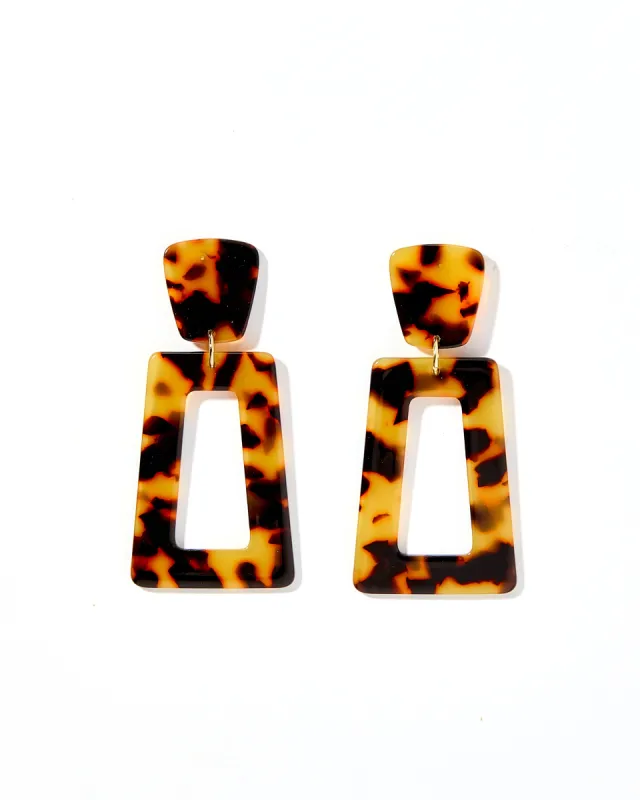 Kennedy Statement Earring - Brown Tortoise sold by Buddy Love