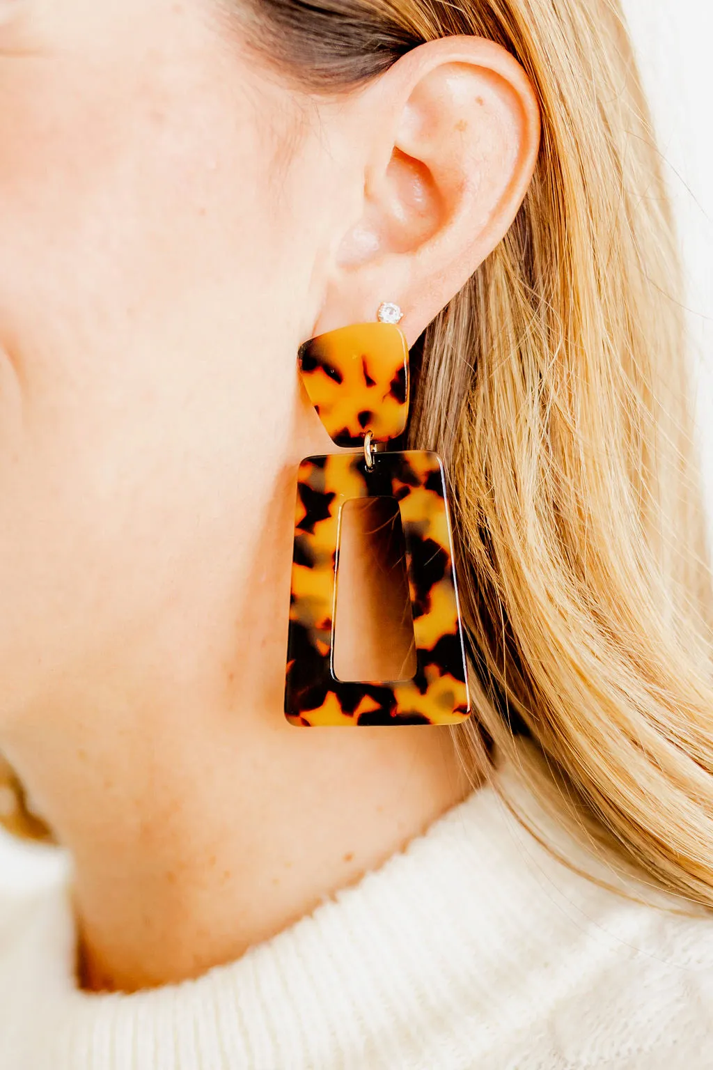 Kennedy Statement Earring - Brown Tortoise sold by Buddy Love product image thumbnail 2
