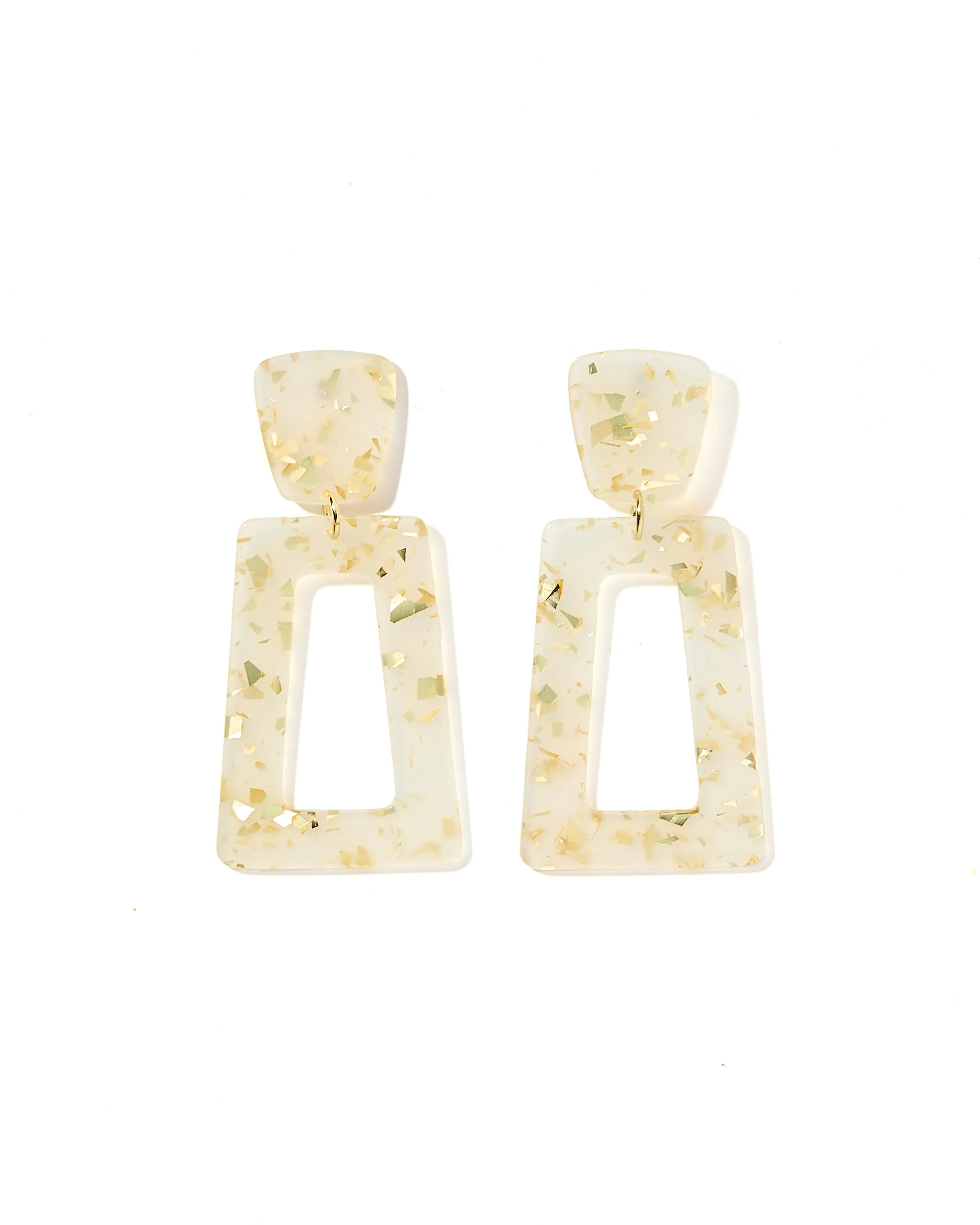 Kennedy Statement Earring - Gold Confetti sold by Buddy Love