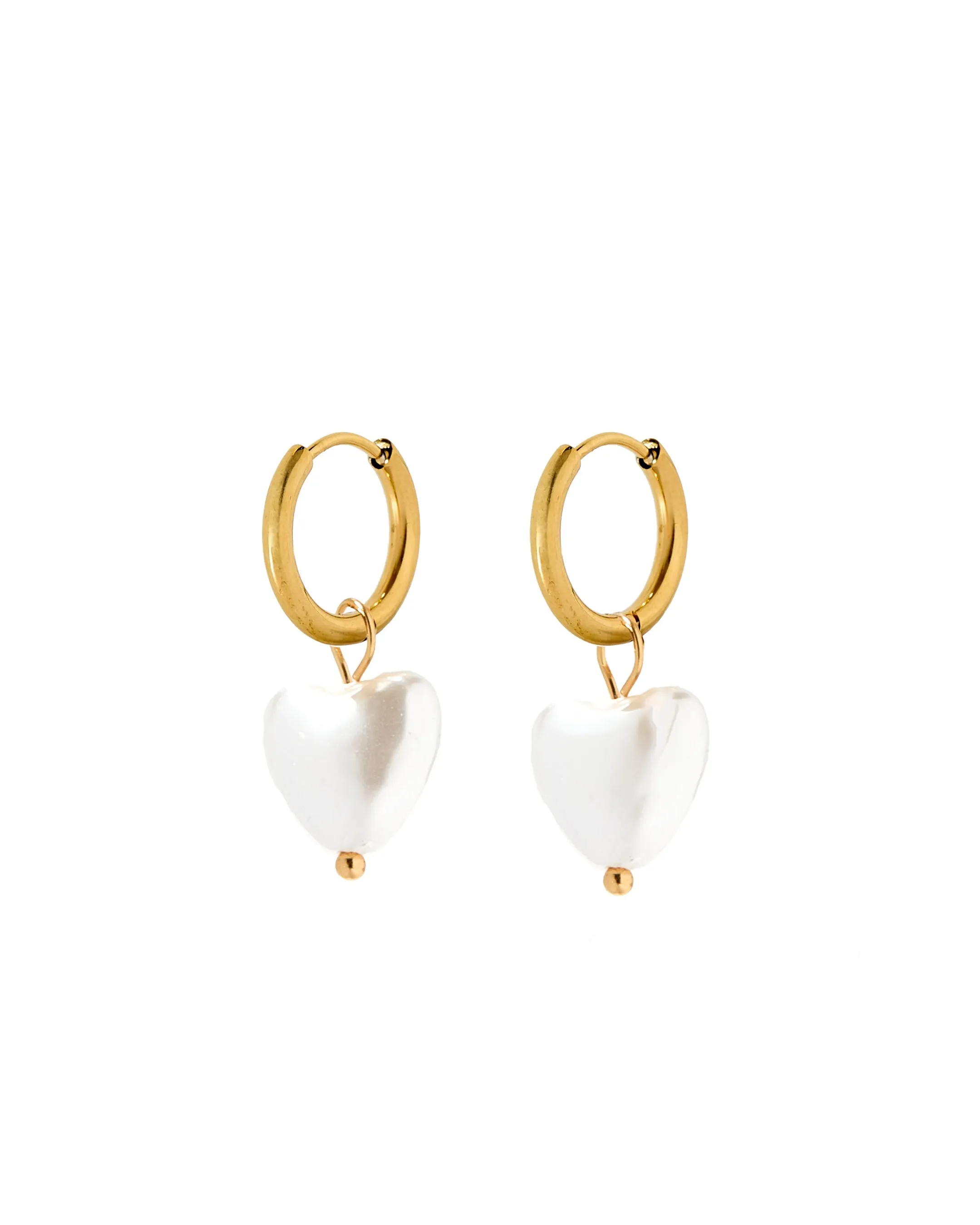 Willa Pearl Heart Hoop Earring sold by Buddy Love