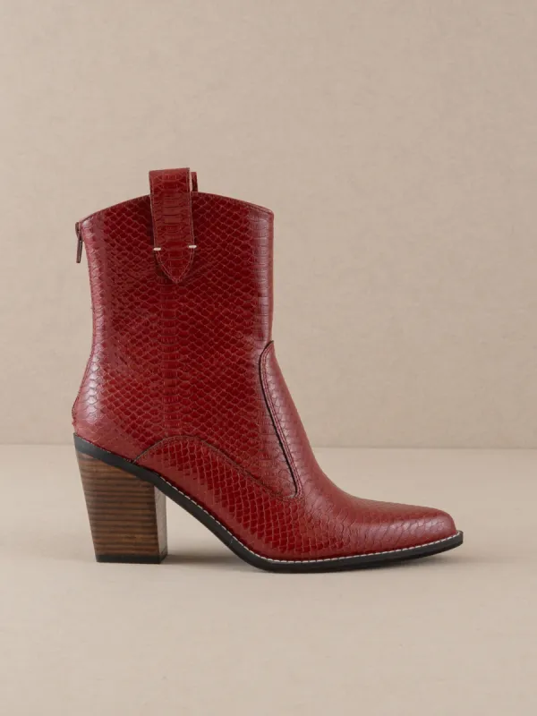 The Tara | Red Two paneled western boot sold by Buddy Love