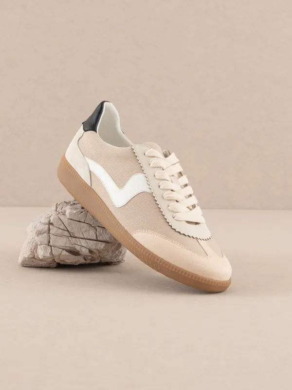 The Kyla | Almond Classic Low Top Sneakers sold by Buddy Love
