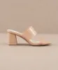 The Bagan | Apricot Transparent Sandal Heel sold by Buddy Love