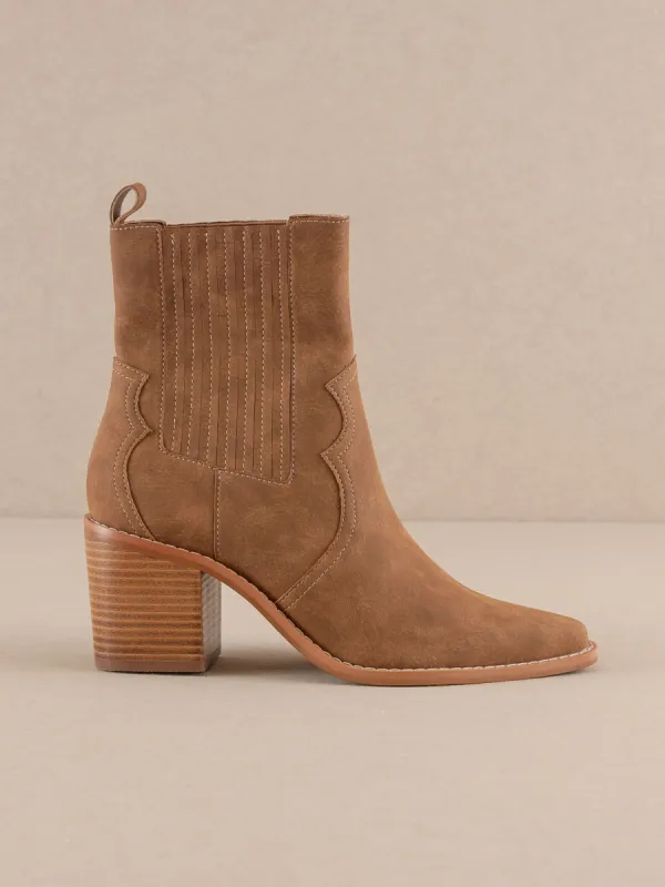 The Addison | Brown Perfectly Paneled Western Boot sold by Buddy Love