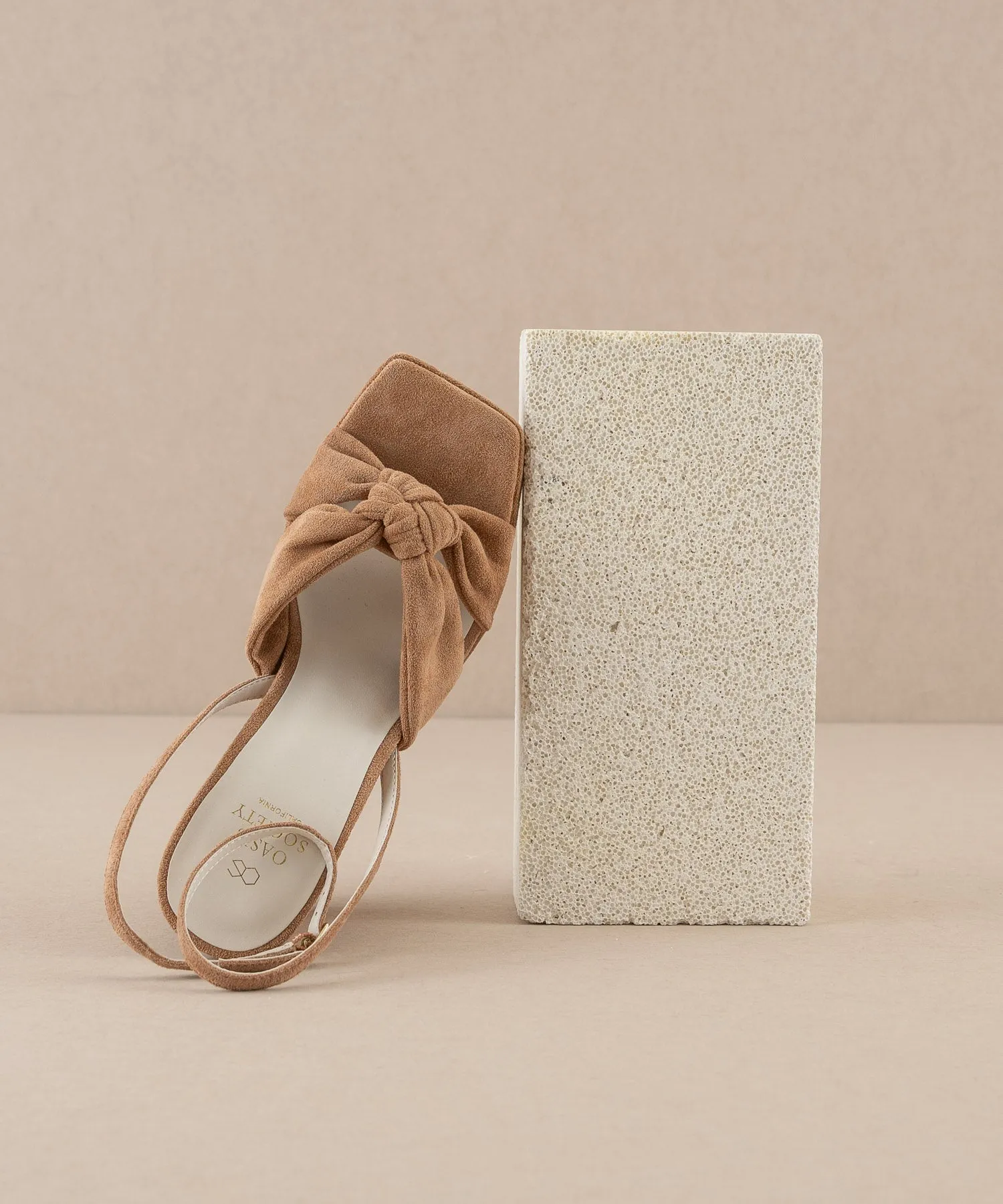 The Zoey | Almond knotted band platform heel sold by Buddy Love product image thumbnail 3