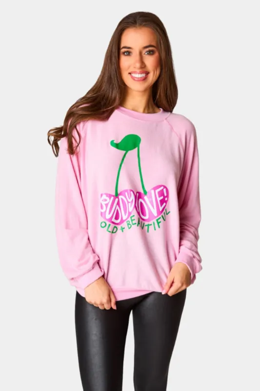 Courtney Graphic Sweatshirt - Cherries sold by Buddy Love