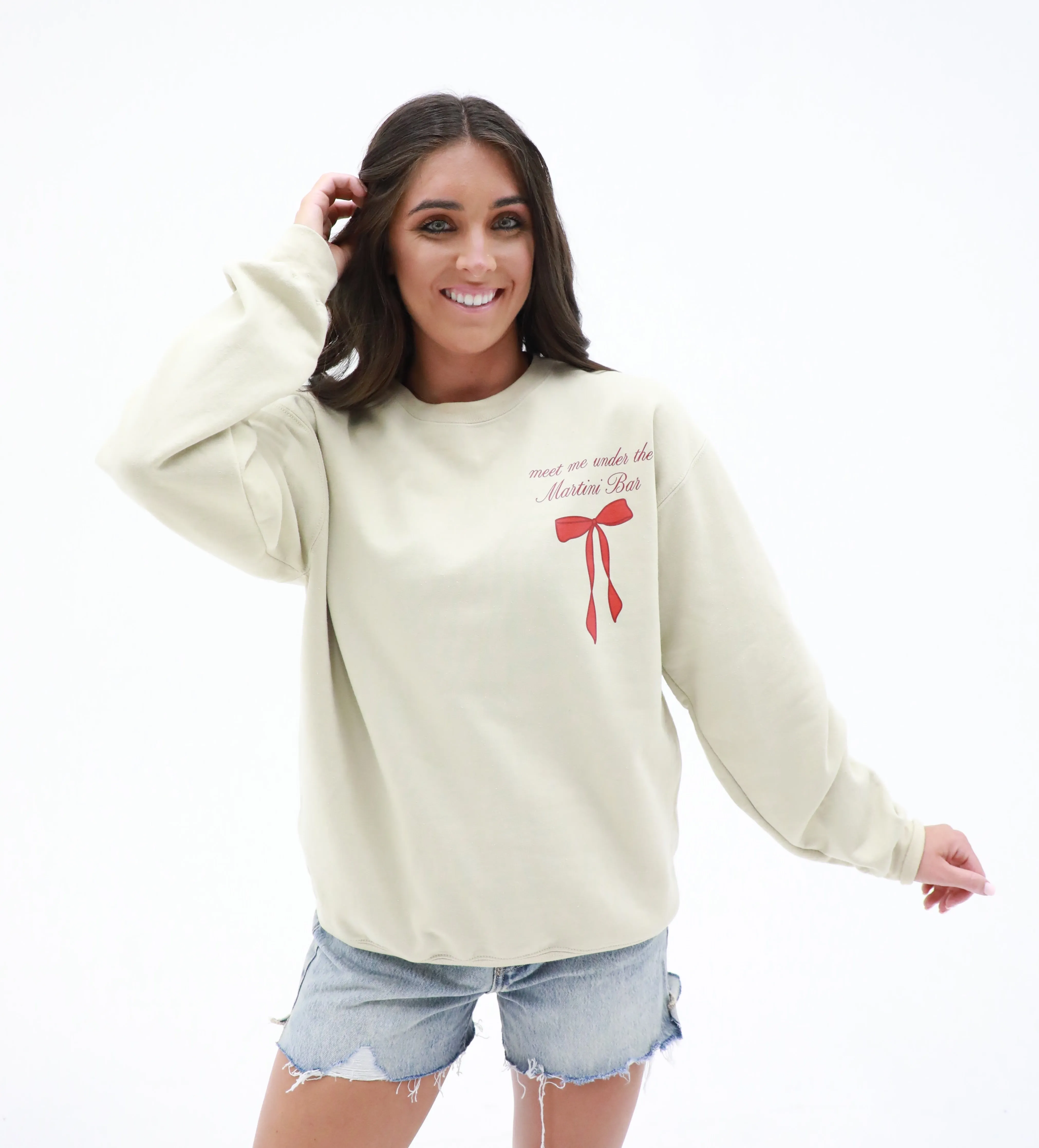 Merry Crewneck Sweatshirt - Martini Bar sold by Buddy Love product image thumbnail 3