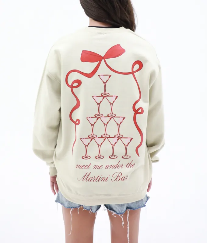 Merry Crewneck Sweatshirt - Martini Bar sold by Buddy Love