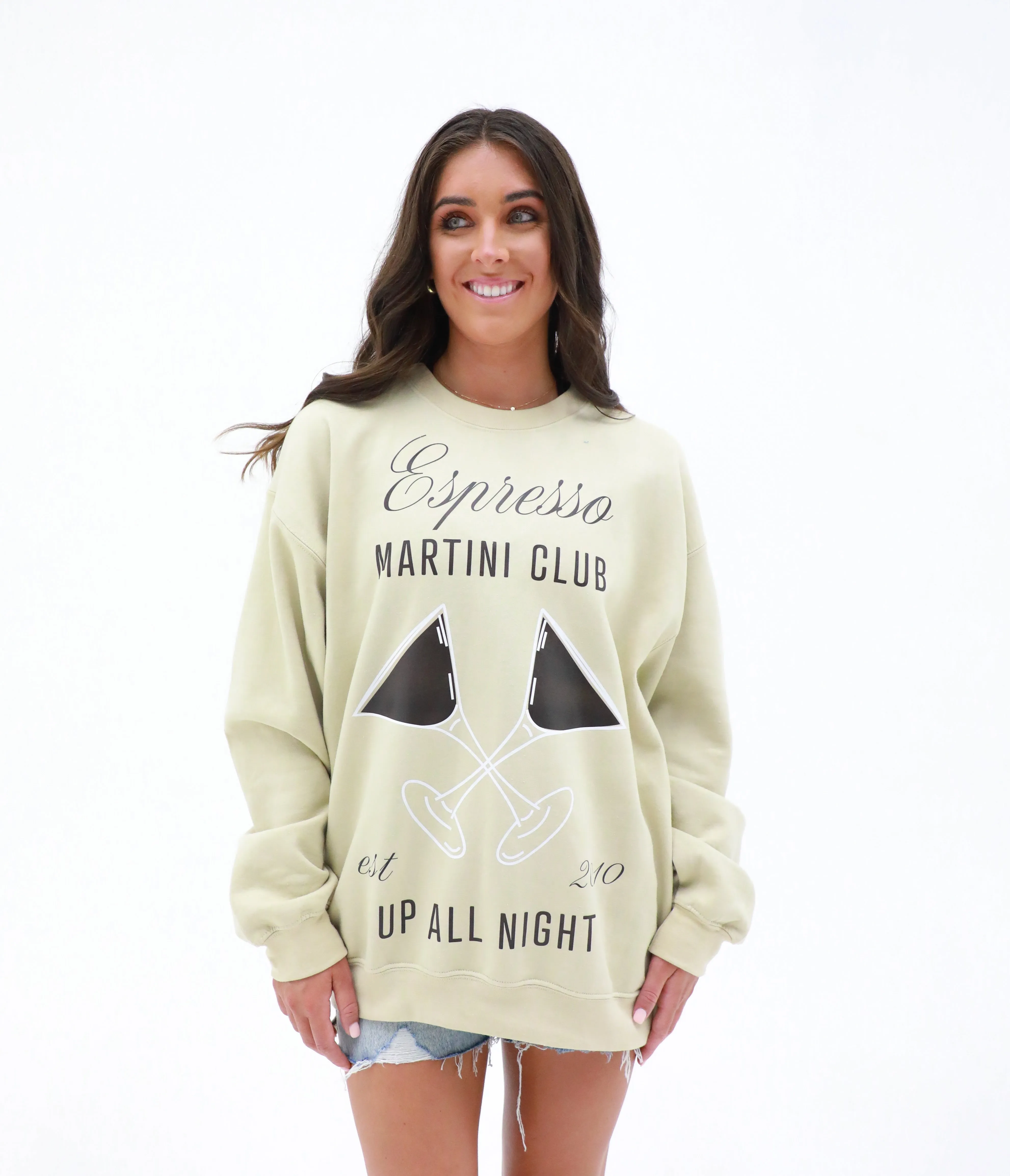 Merry Crewneck Sweatshirt - Club Espresso sold by Buddy Love product image thumbnail 4