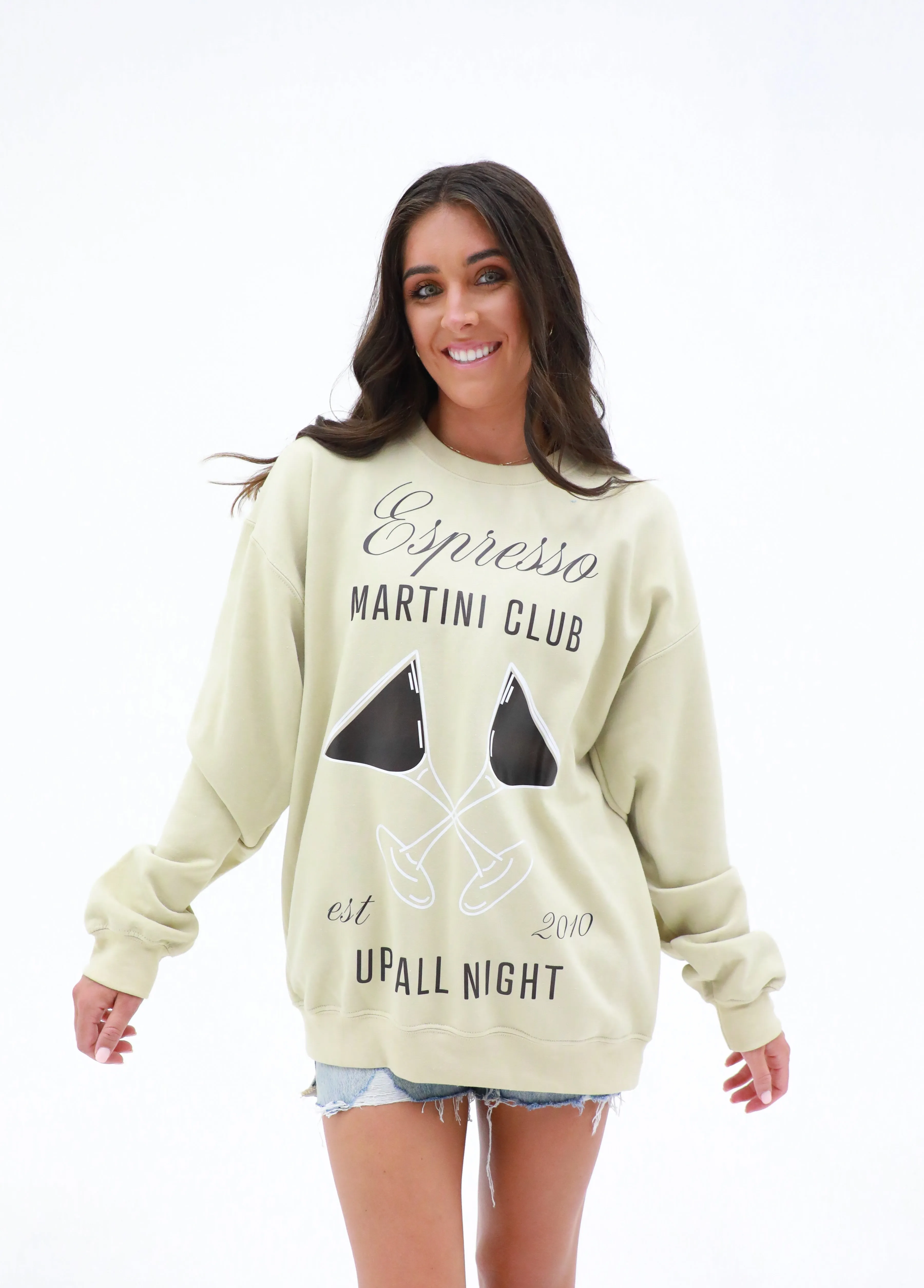 Merry Crewneck Sweatshirt - Club Espresso sold by Buddy Love product image thumbnail 5