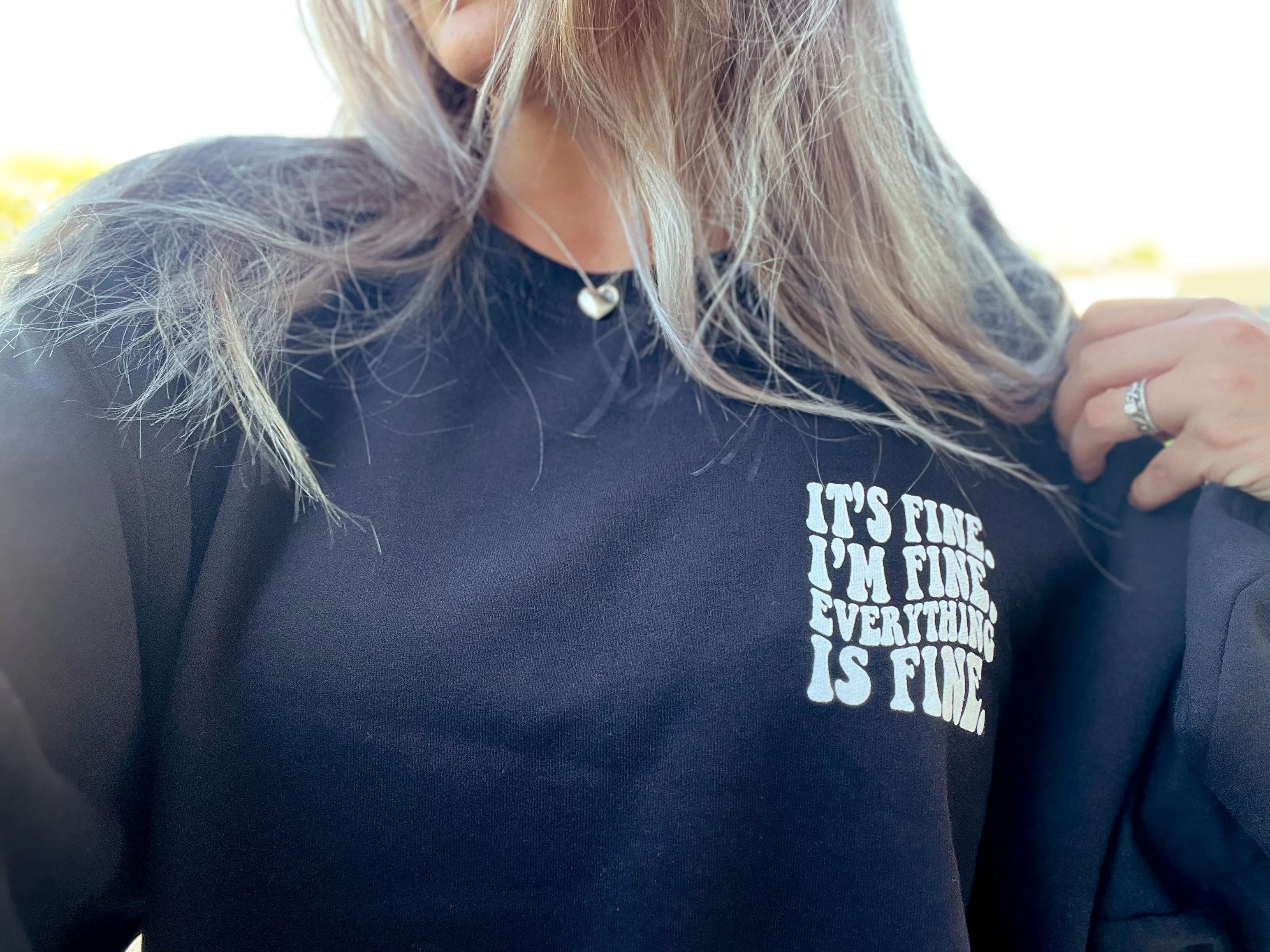 It's Fine, I'm Fine Graphic Crewneck sold by Buddy Love product image thumbnail 2