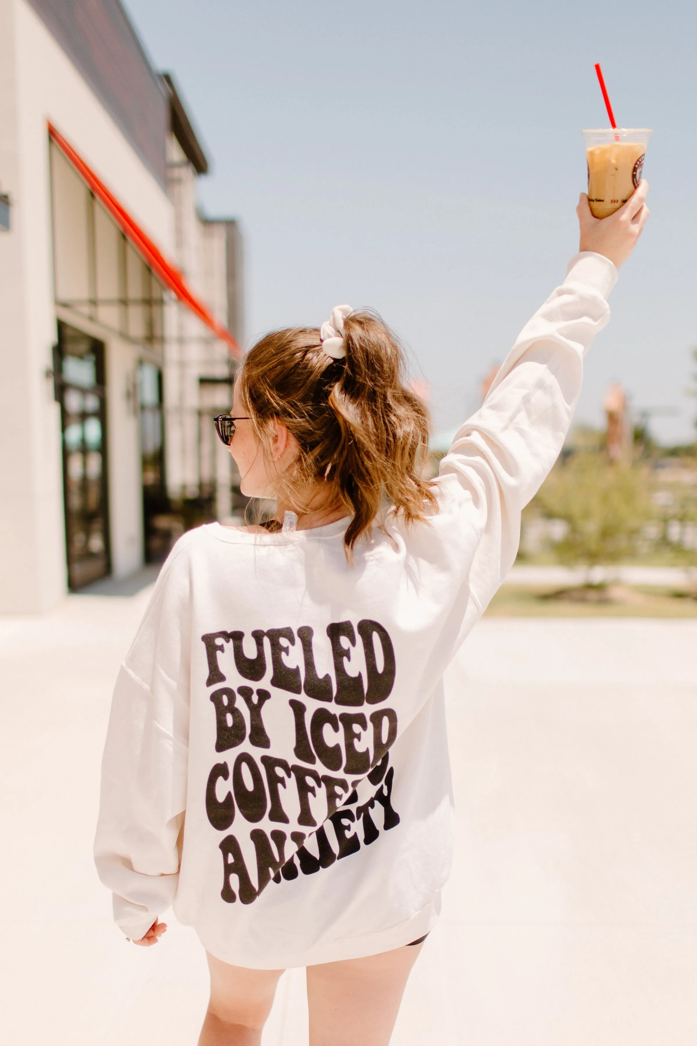 Coffee and Anxiety Graphic Crewneck sold by Buddy Love