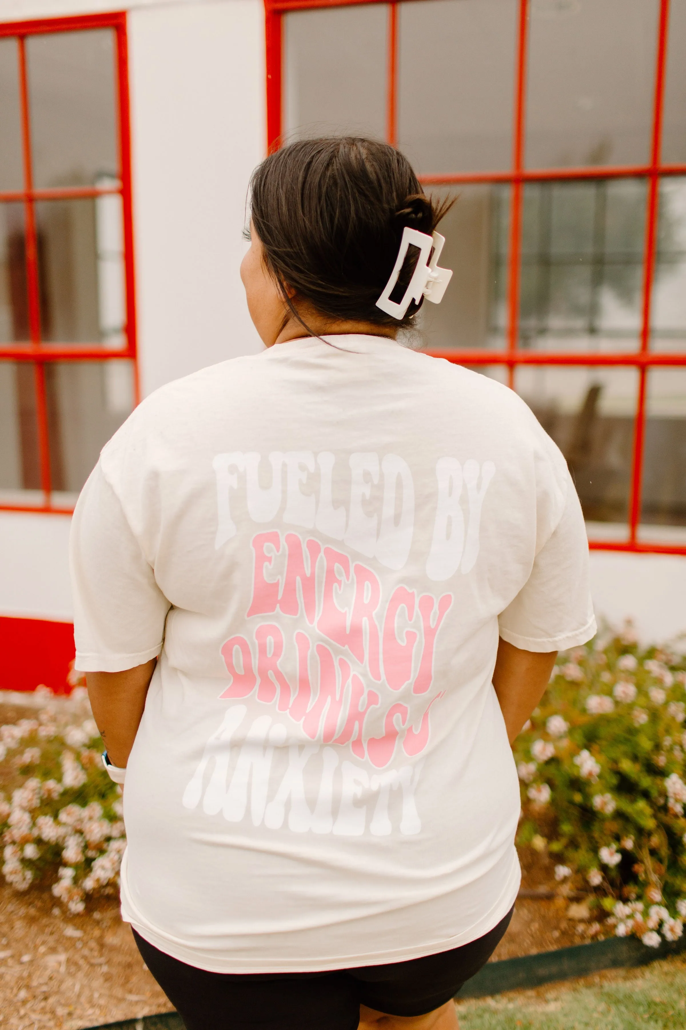 Fueled By Energy Drinks and Anxiety Graphic Tee sold by Buddy Love product image thumbnail 3