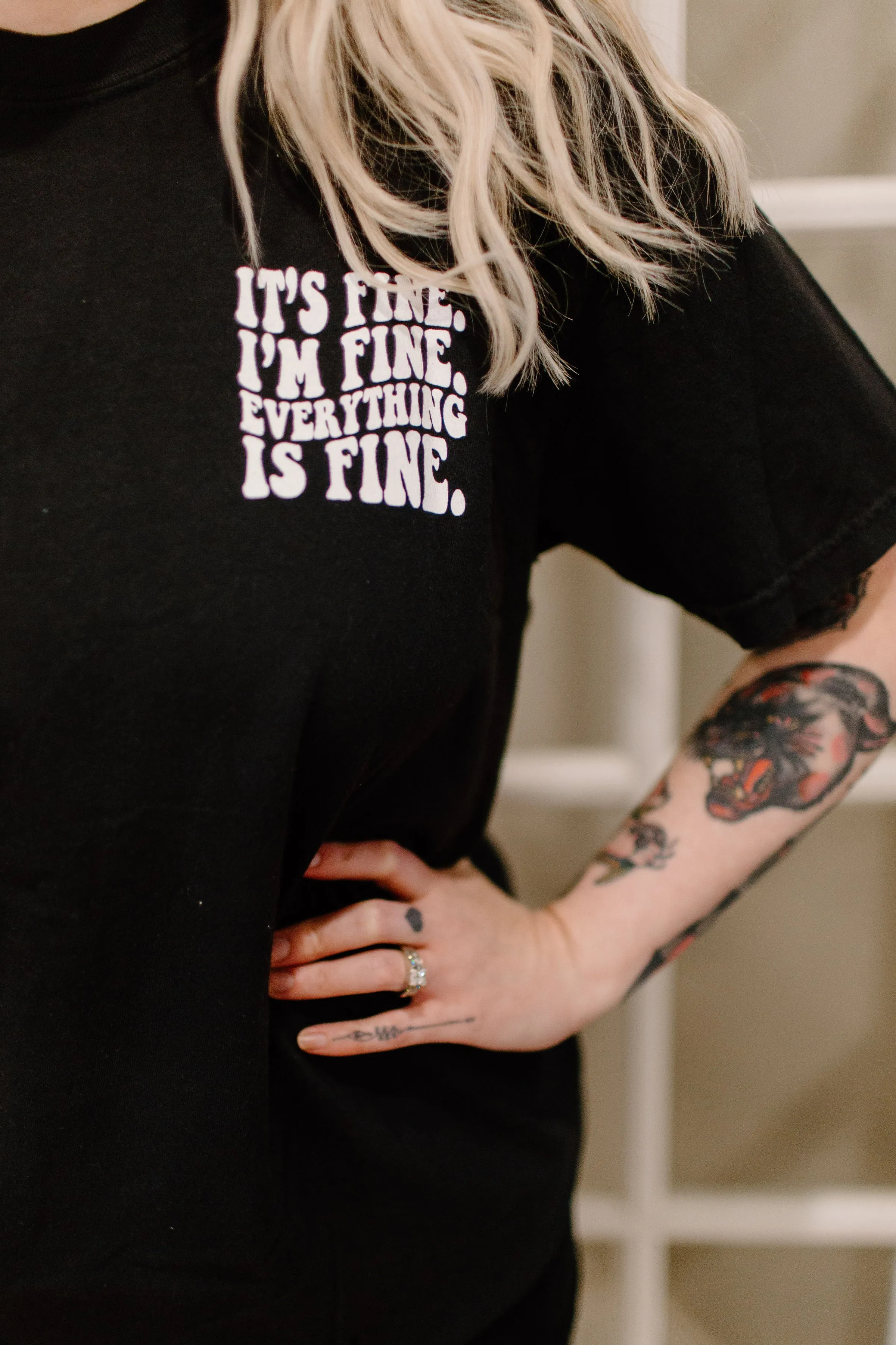 It's Fine Graphic Tee sold by Buddy Love product image thumbnail 3