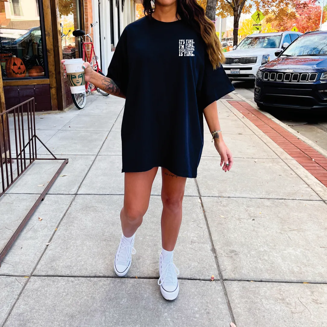 It's Fine Graphic Tee sold by Buddy Love product image thumbnail 4