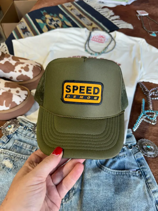 Speed Demon Patch Trucker Hat sold by Buddy Love