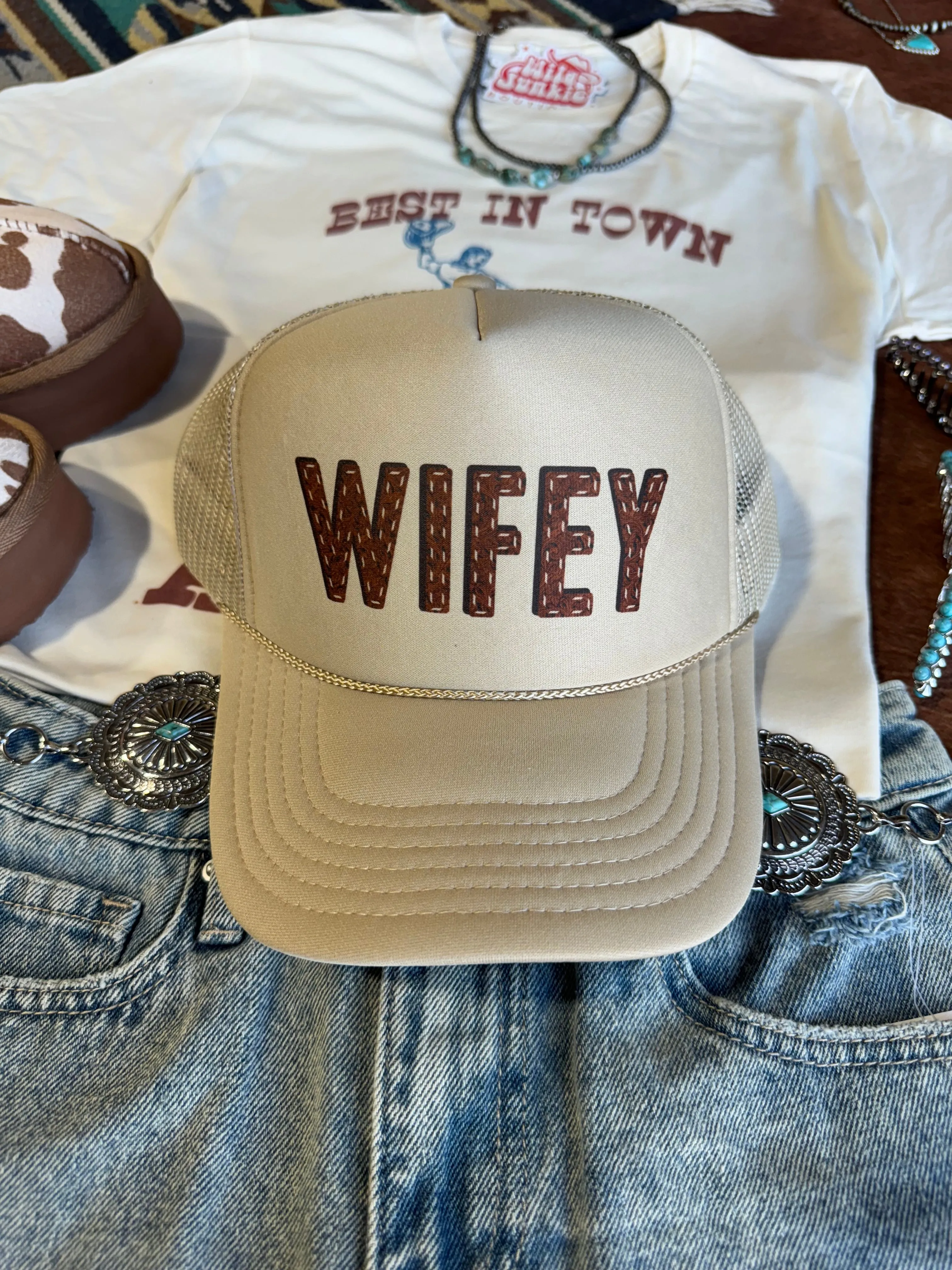 Wifey Trucker Hat sold by Buddy Love product image thumbnail 2