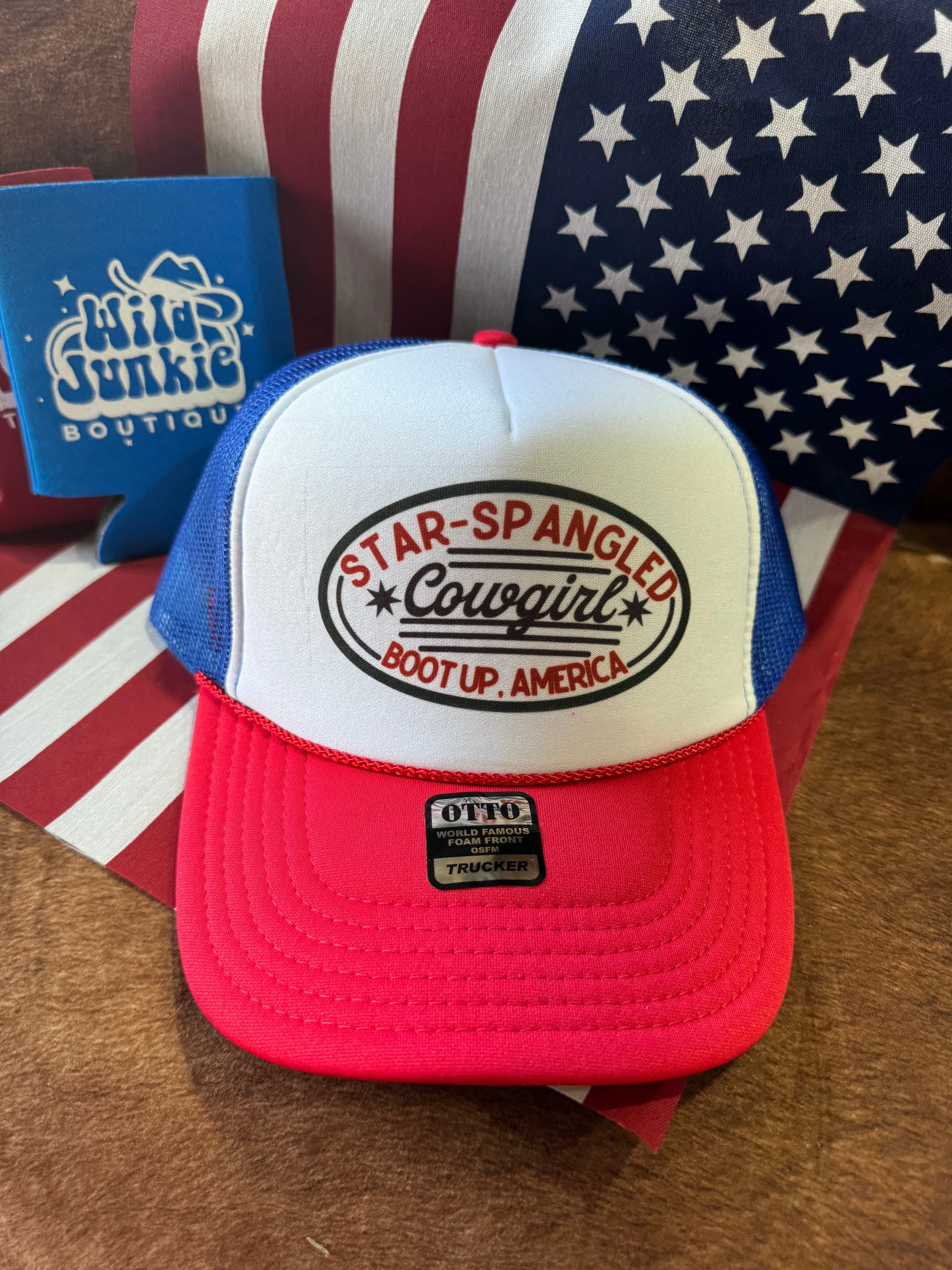 Star Spangled Cowgirl Trucker Hat sold by Buddy Love product image thumbnail 3