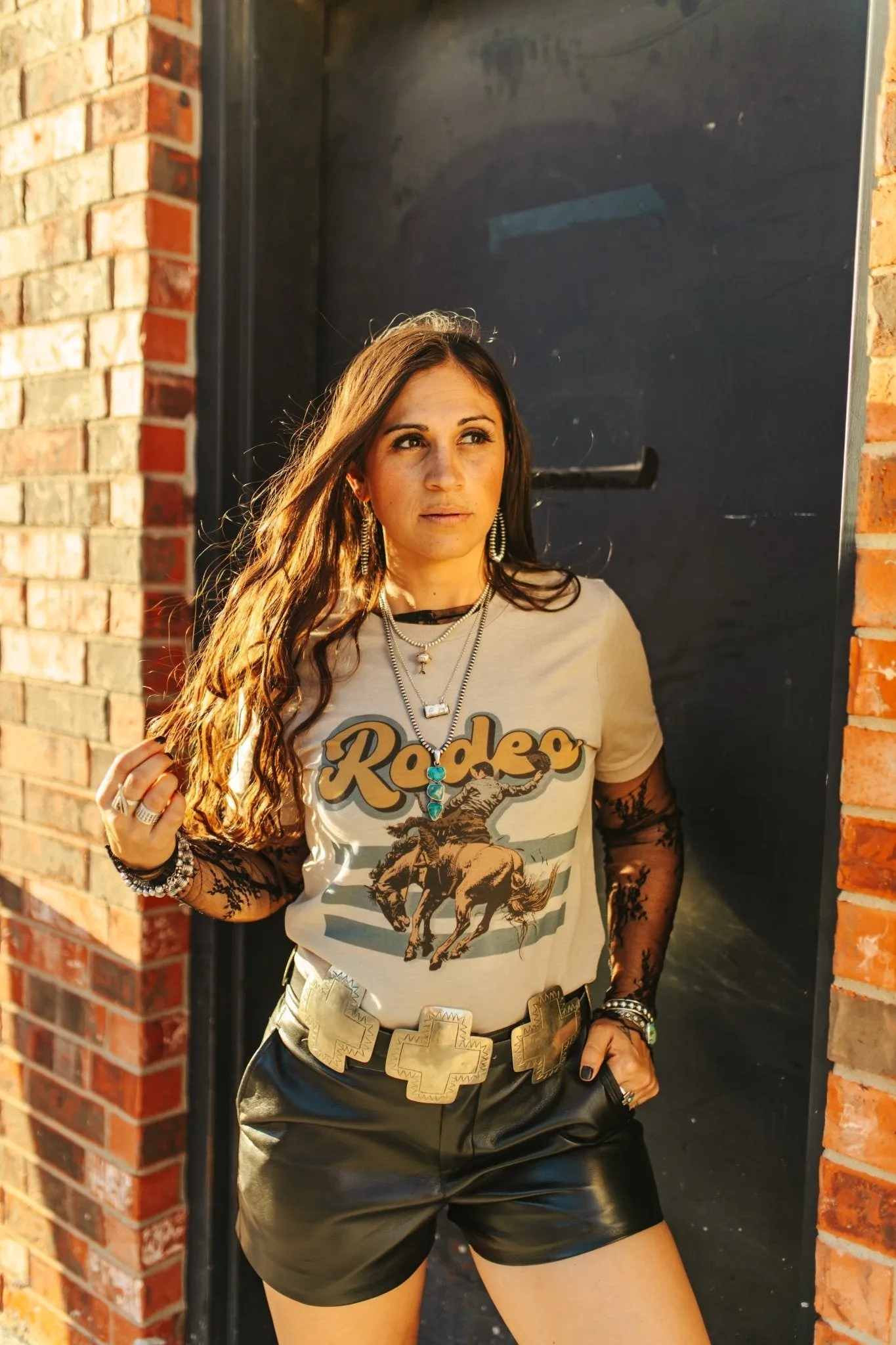 Rodeo Bronc Rider Graphic Tee sold by Buddy Love product image thumbnail 2