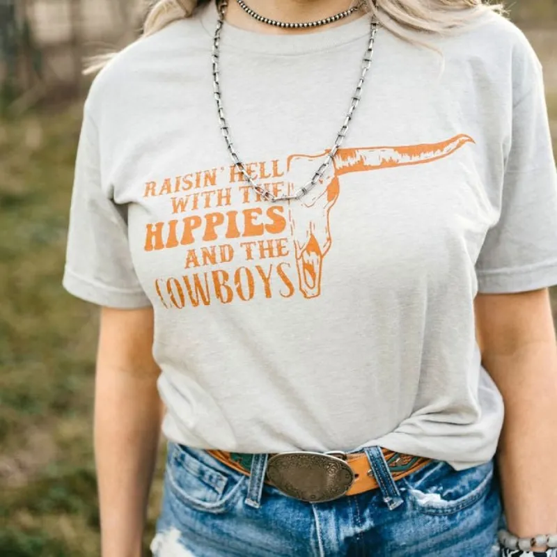 Raisin' Hell Bull Skull Graphic Tee sold by Buddy Love