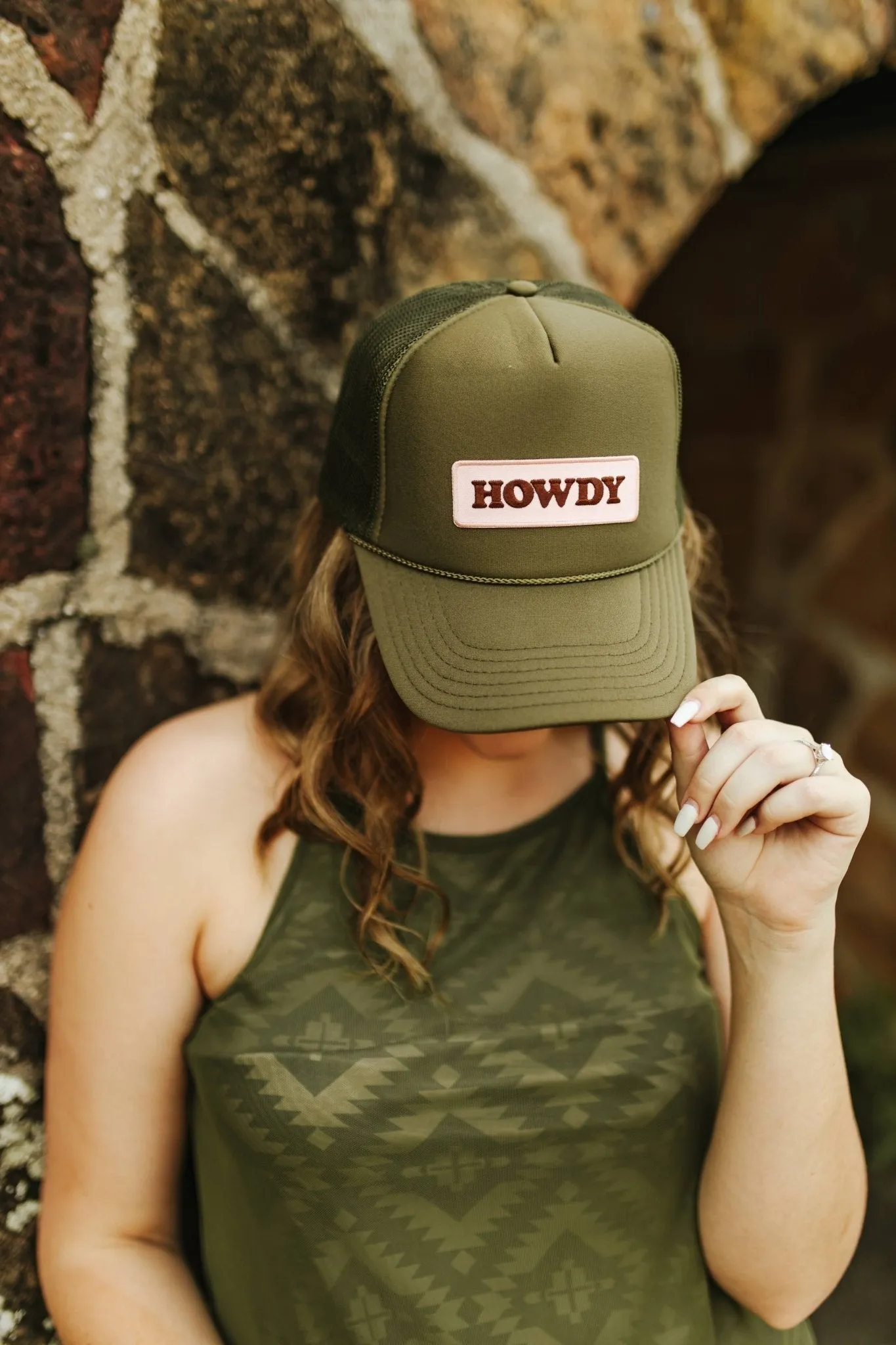 Howdy Patch Trucker Hat sold by Buddy Love
