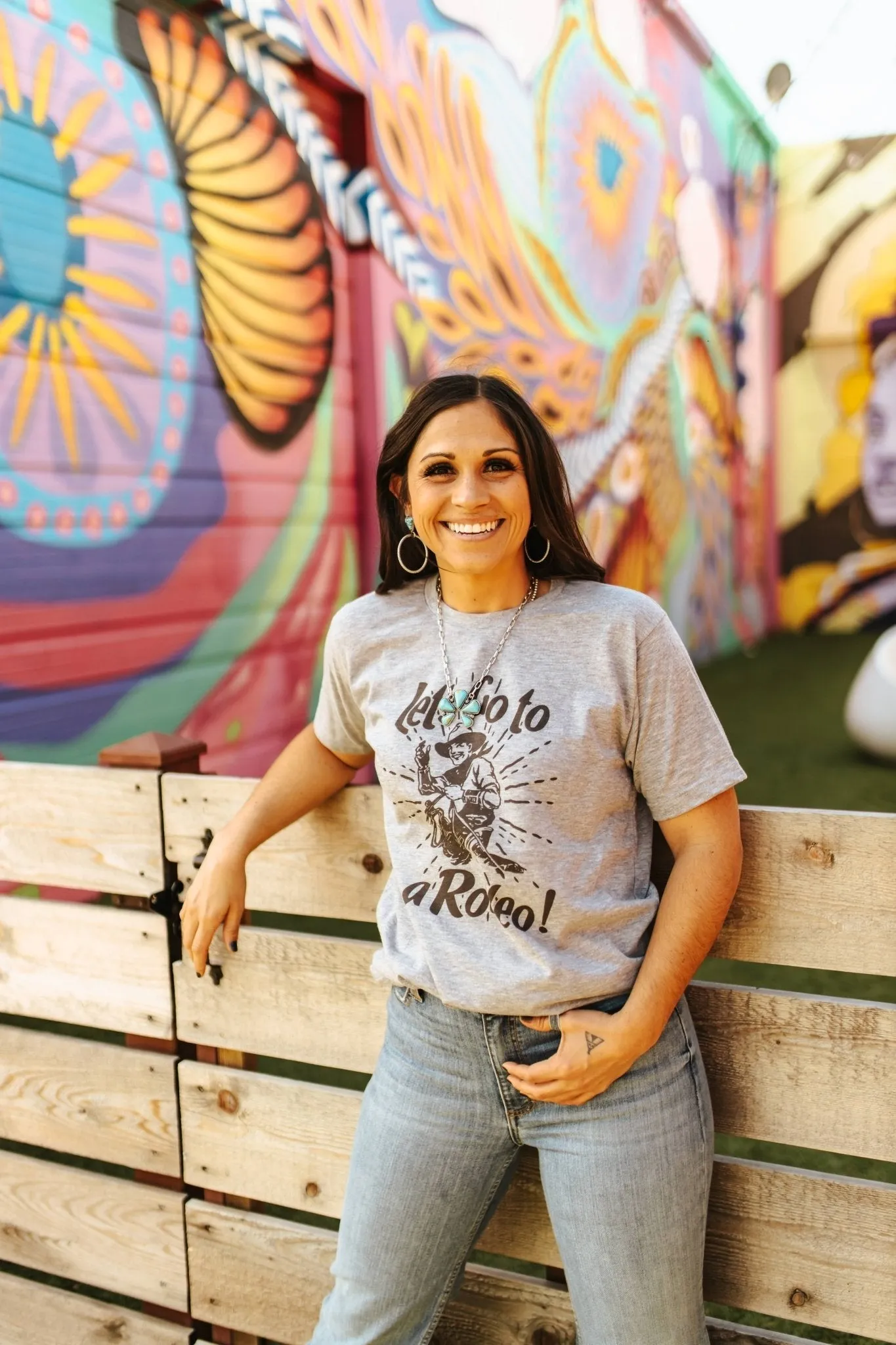 Let's Go To A Rodeo Graphic Tee sold by Buddy Love product image thumbnail 3