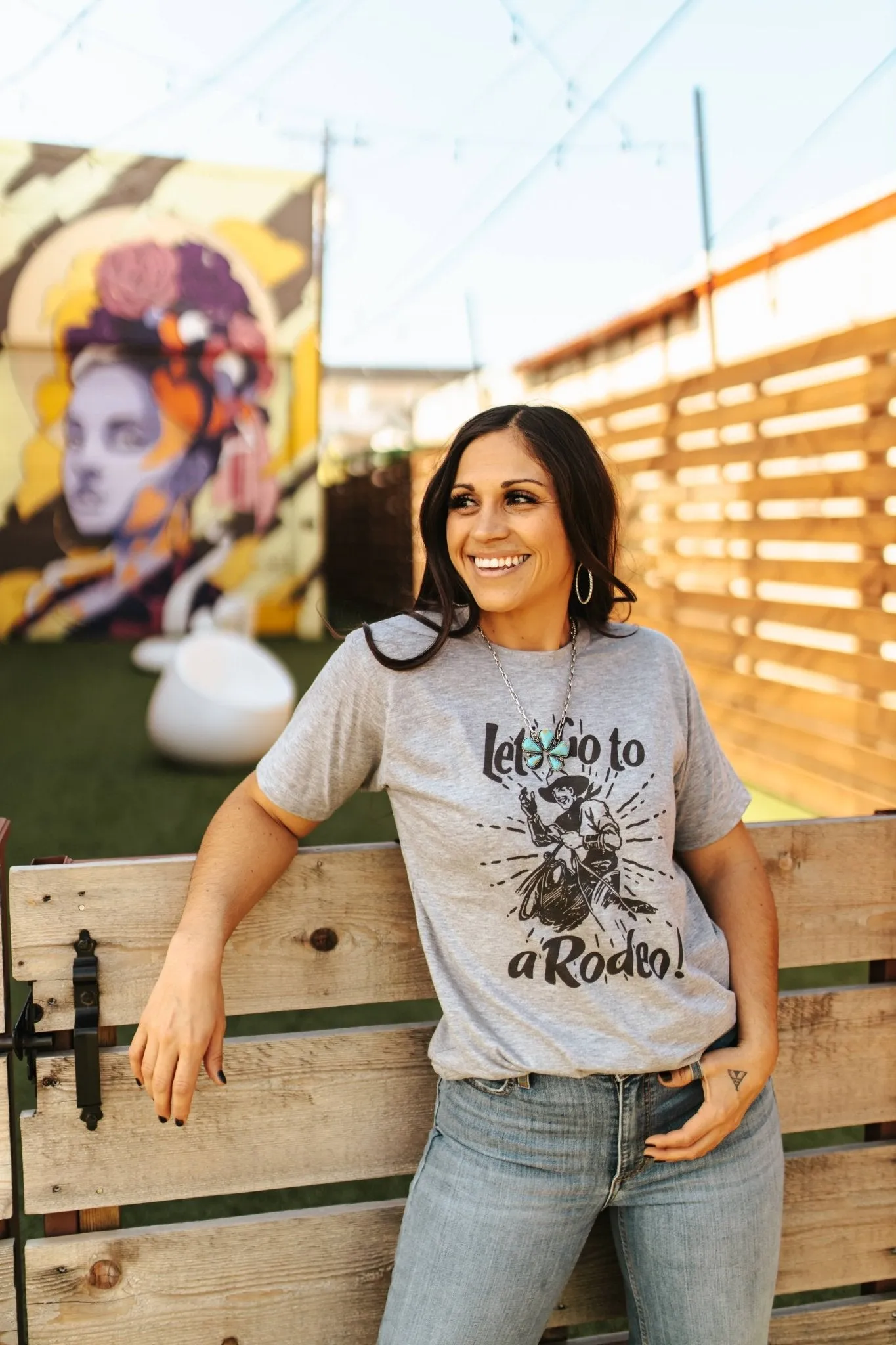 Let's Go To A Rodeo Graphic Tee sold by Buddy Love product image thumbnail 2