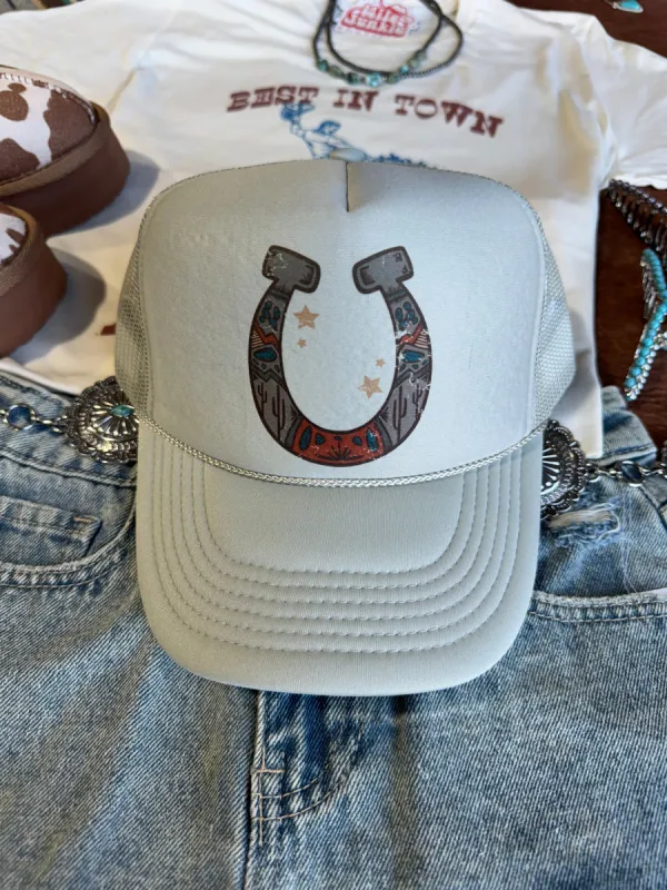 Horse Shoe Trucker Hat sold by Buddy Love