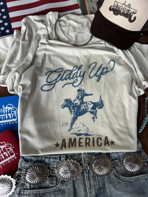 Giddy Up America Graphic Tee sold by Buddy Love
