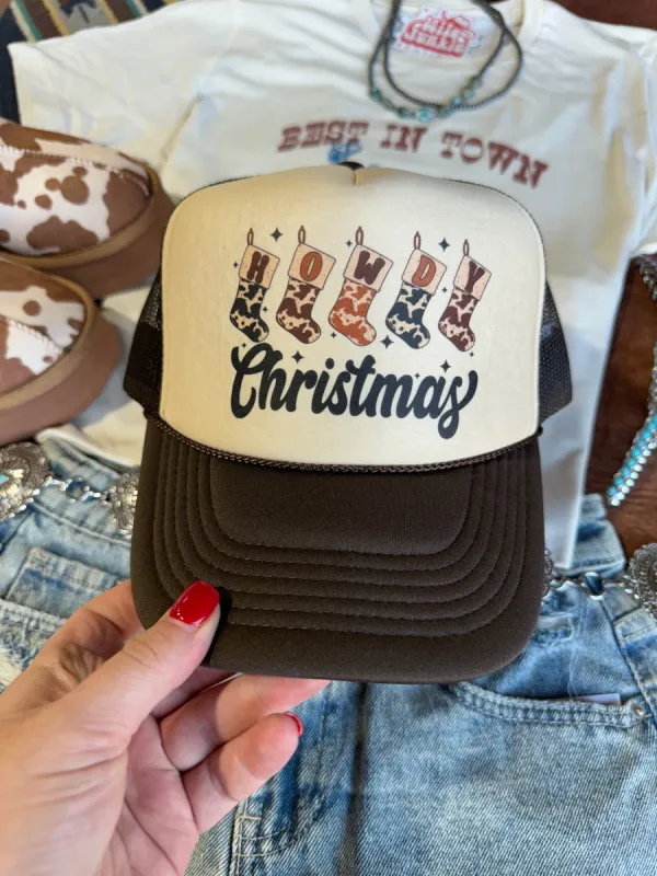 Howdy Christmas Stockings Trucker Hat sold by Buddy Love