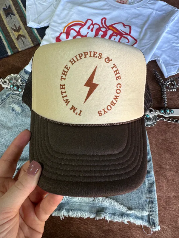 Hippies & Cowboys Trucker Hat sold by Buddy Love