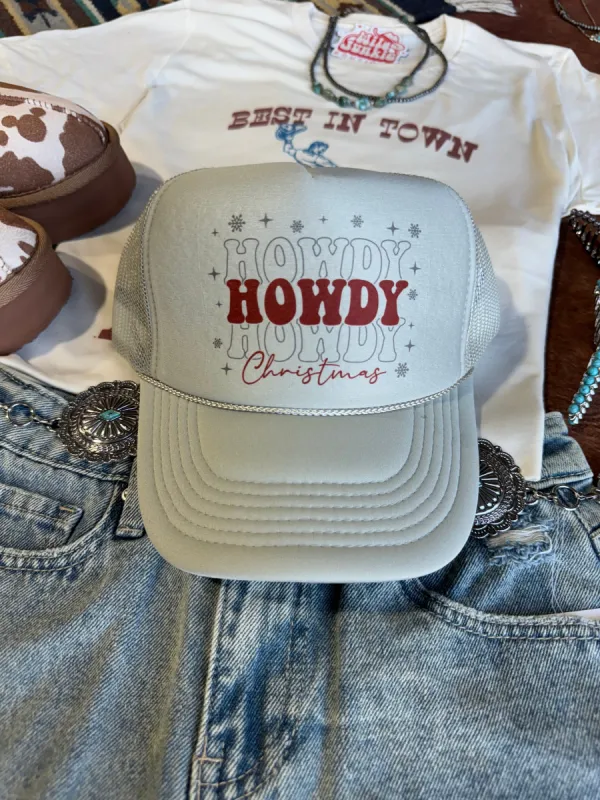 Howdy Christmas Trucker Hat sold by Buddy Love