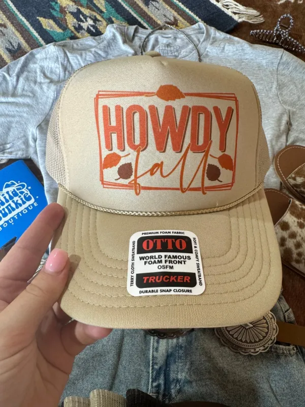Howdy Fall Trucker Hat made by Buddy Love