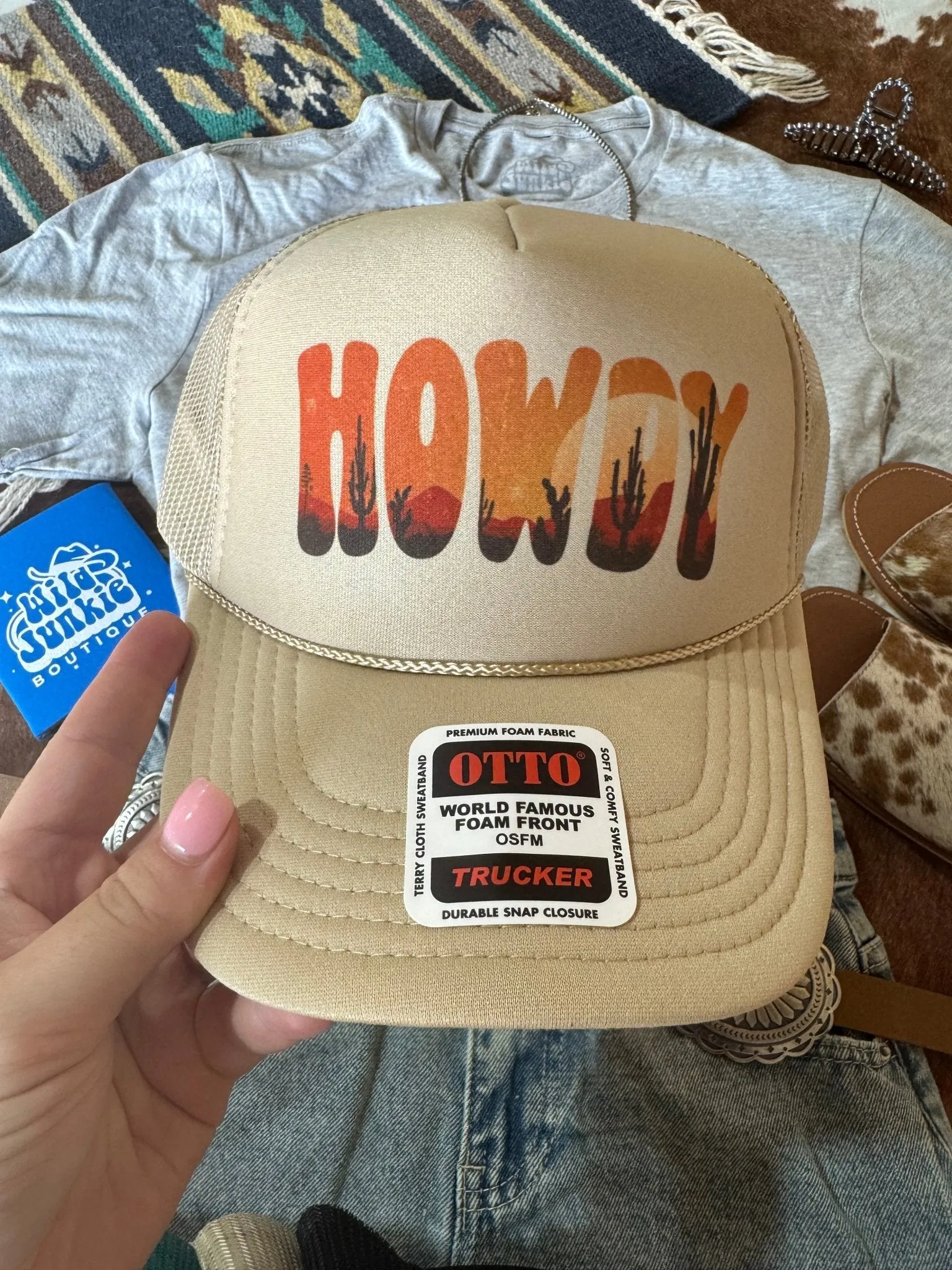 Howdy Sunset Trucker Hat sold by Buddy Love