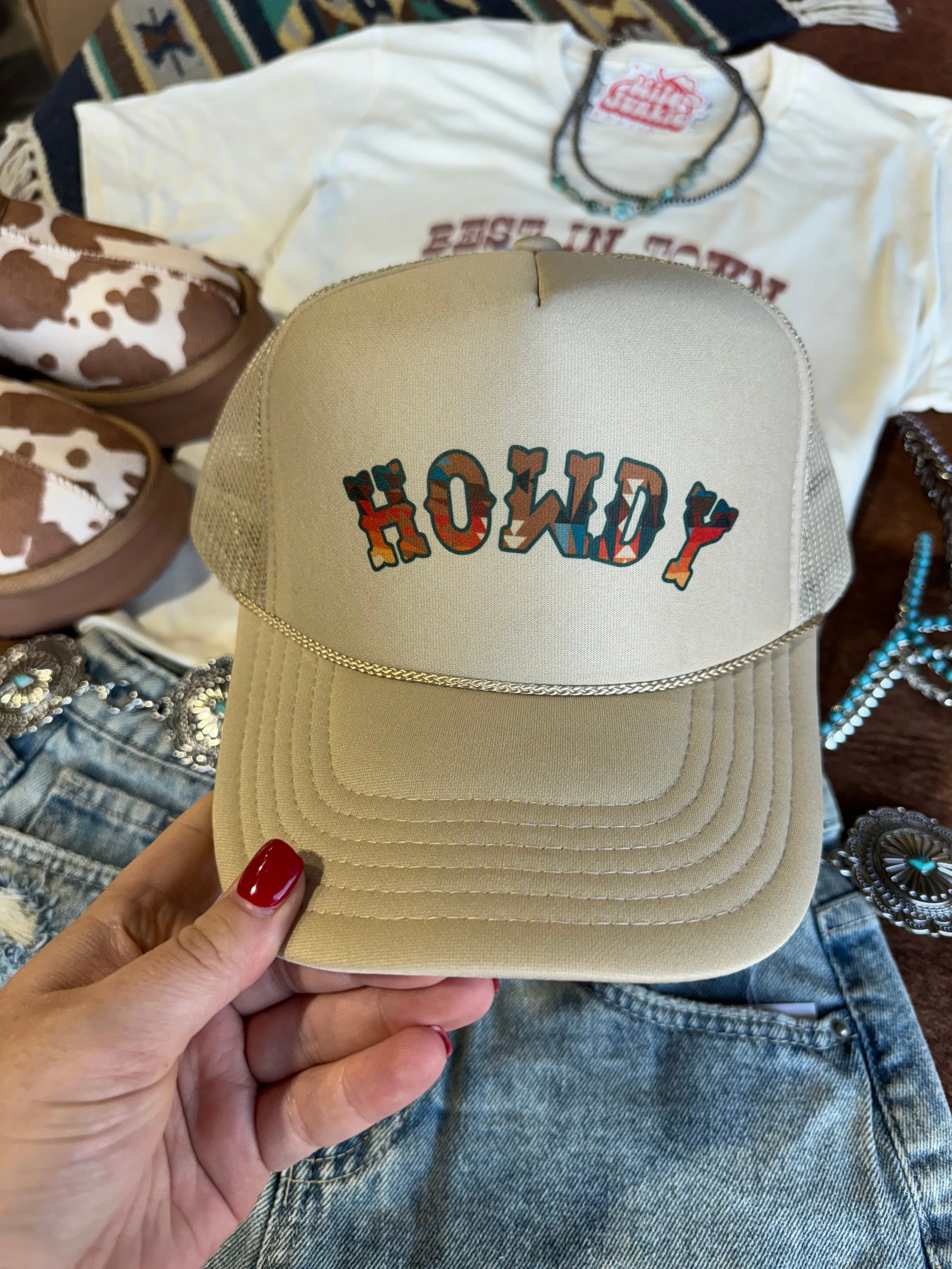 Howdy Aztec Trucker Hat sold by Buddy Love