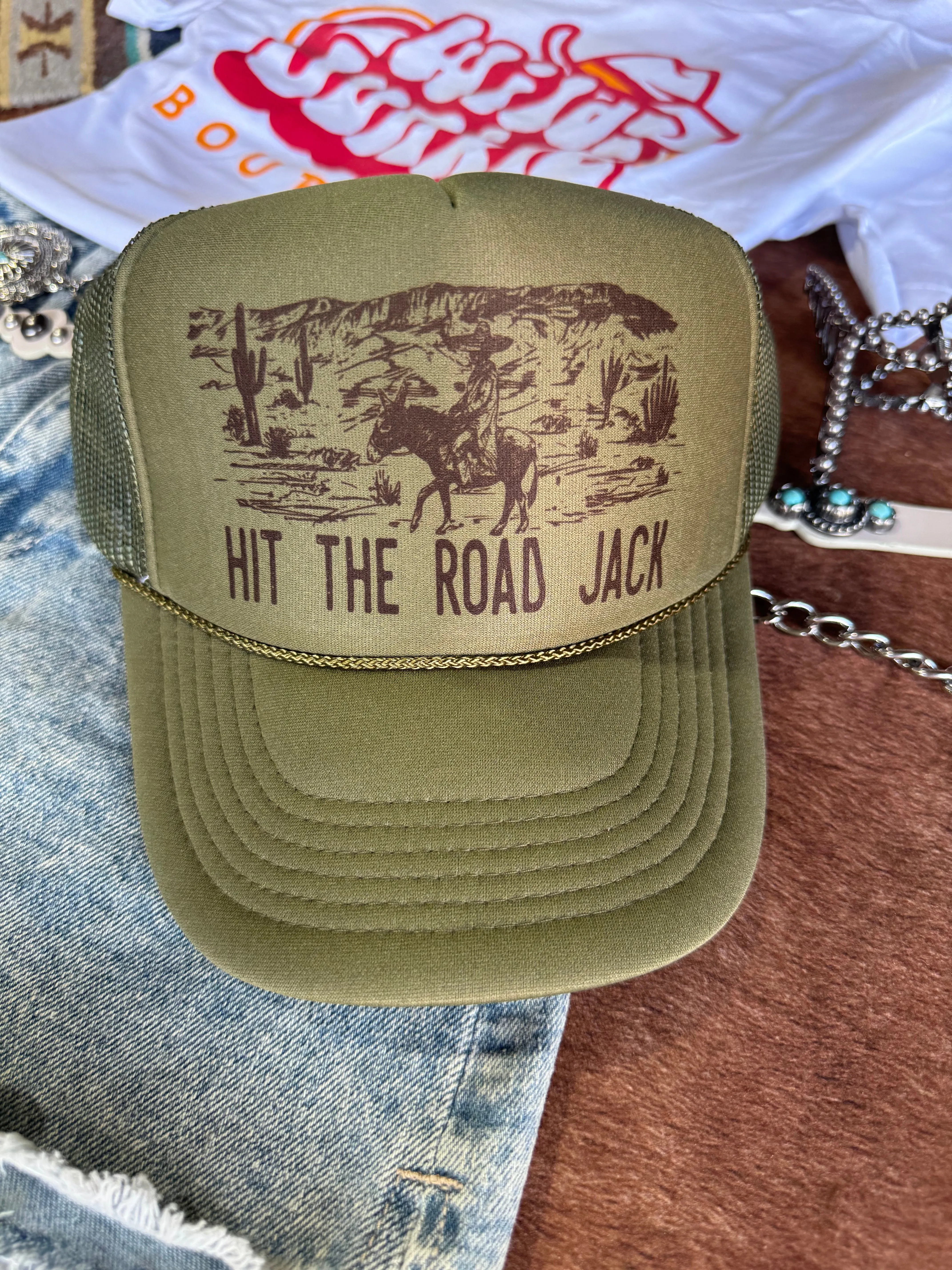 Hit The Road Jack Trucker Hat sold by Buddy Love