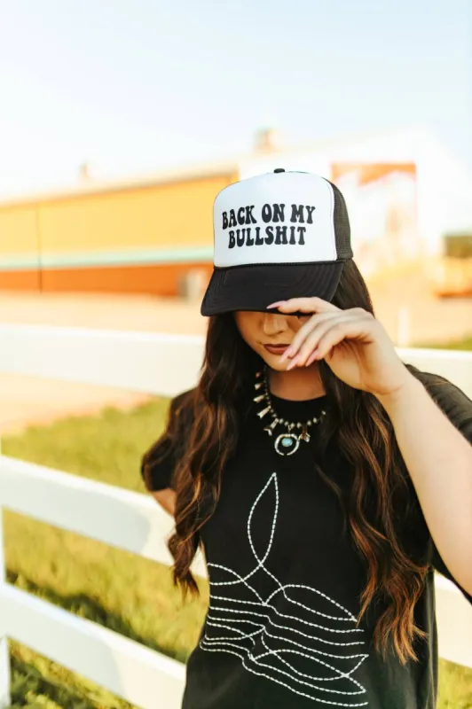 Back On My Bullshit Trucker Hat sold by Buddy Love