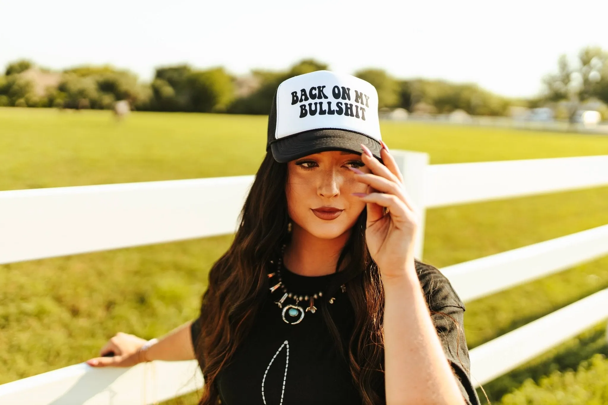 Back On My Bullshit Trucker Hat sold by Buddy Love product image thumbnail 2