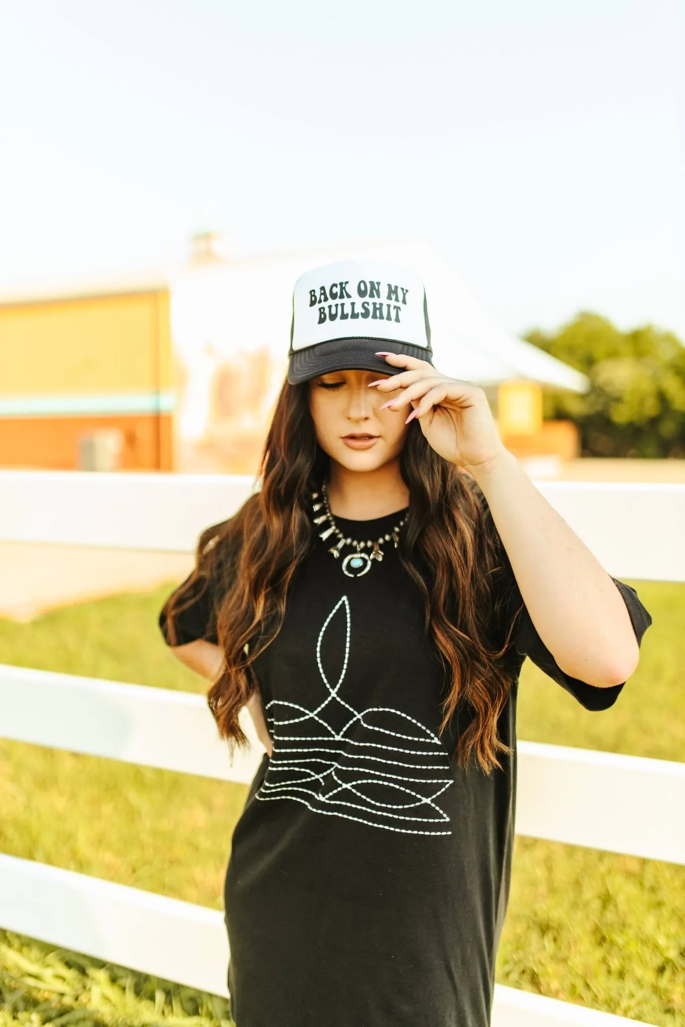 Back On My Bullshit Trucker Hat sold by Buddy Love product image thumbnail 5