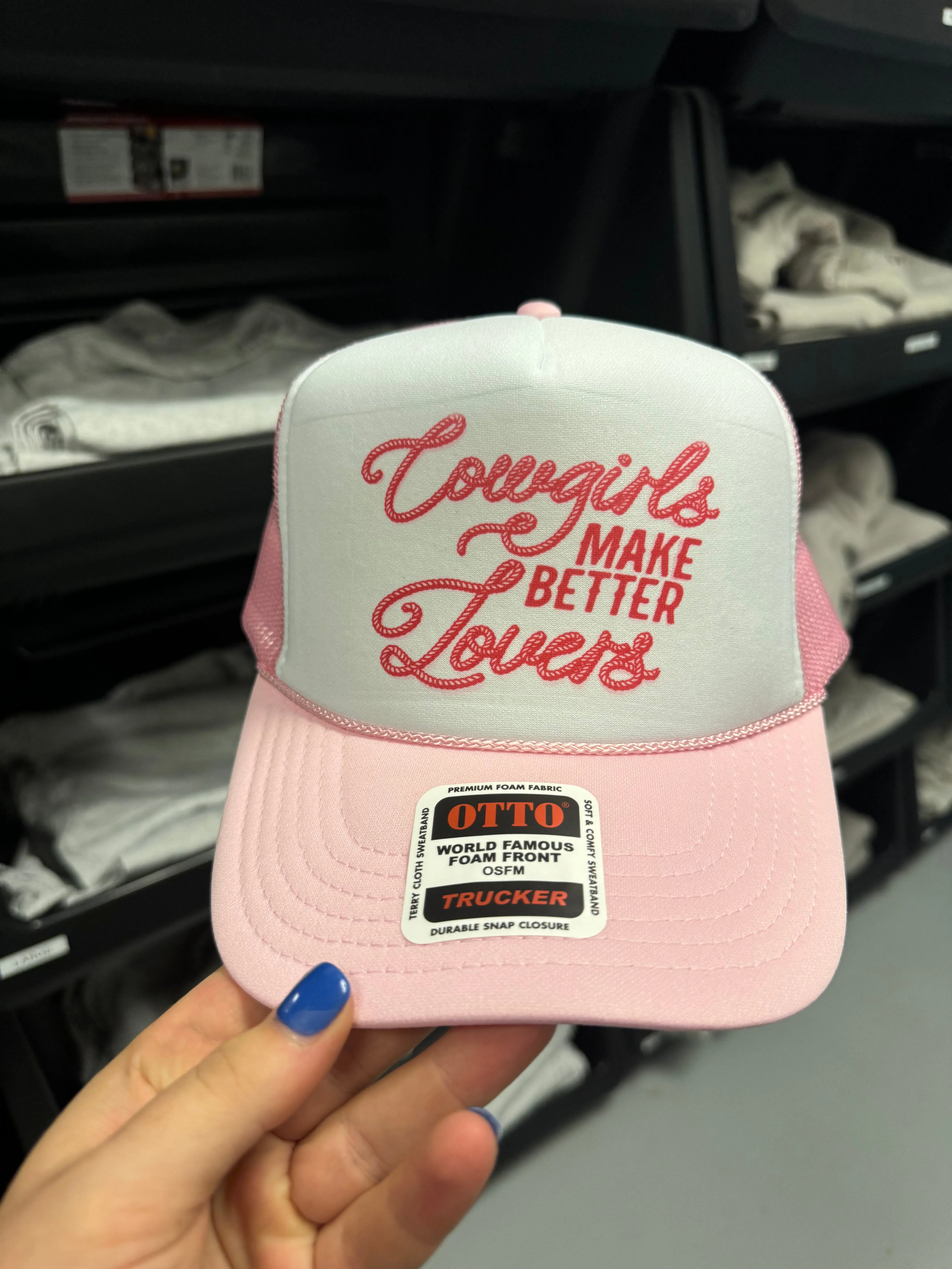 Cowgirls Make Better Lovers Trucker Hat sold by Buddy Love product image thumbnail 2