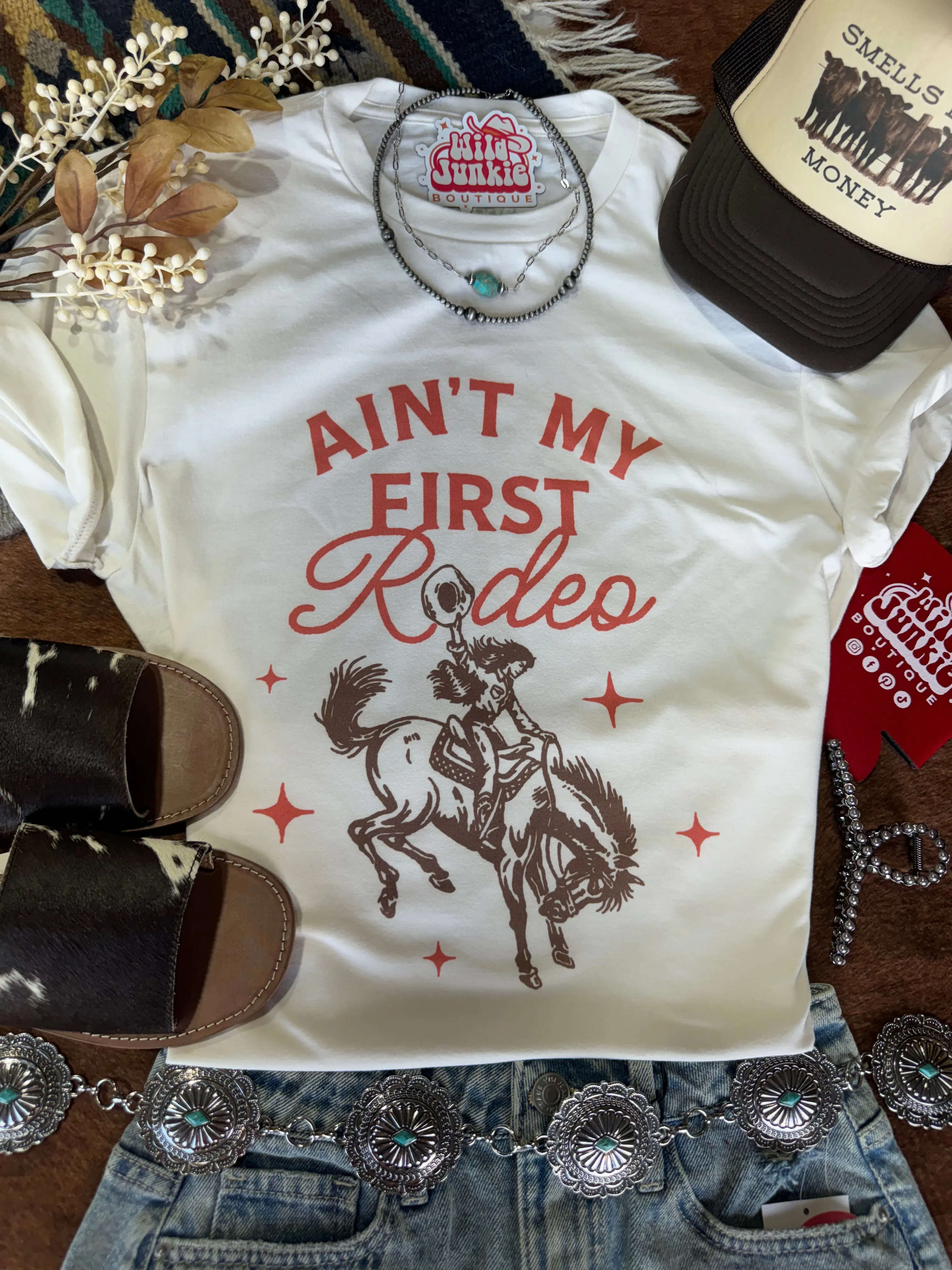 Ain't My First Rodeo Cowgirl Graphic Tee sold by Buddy Love product image thumbnail 5