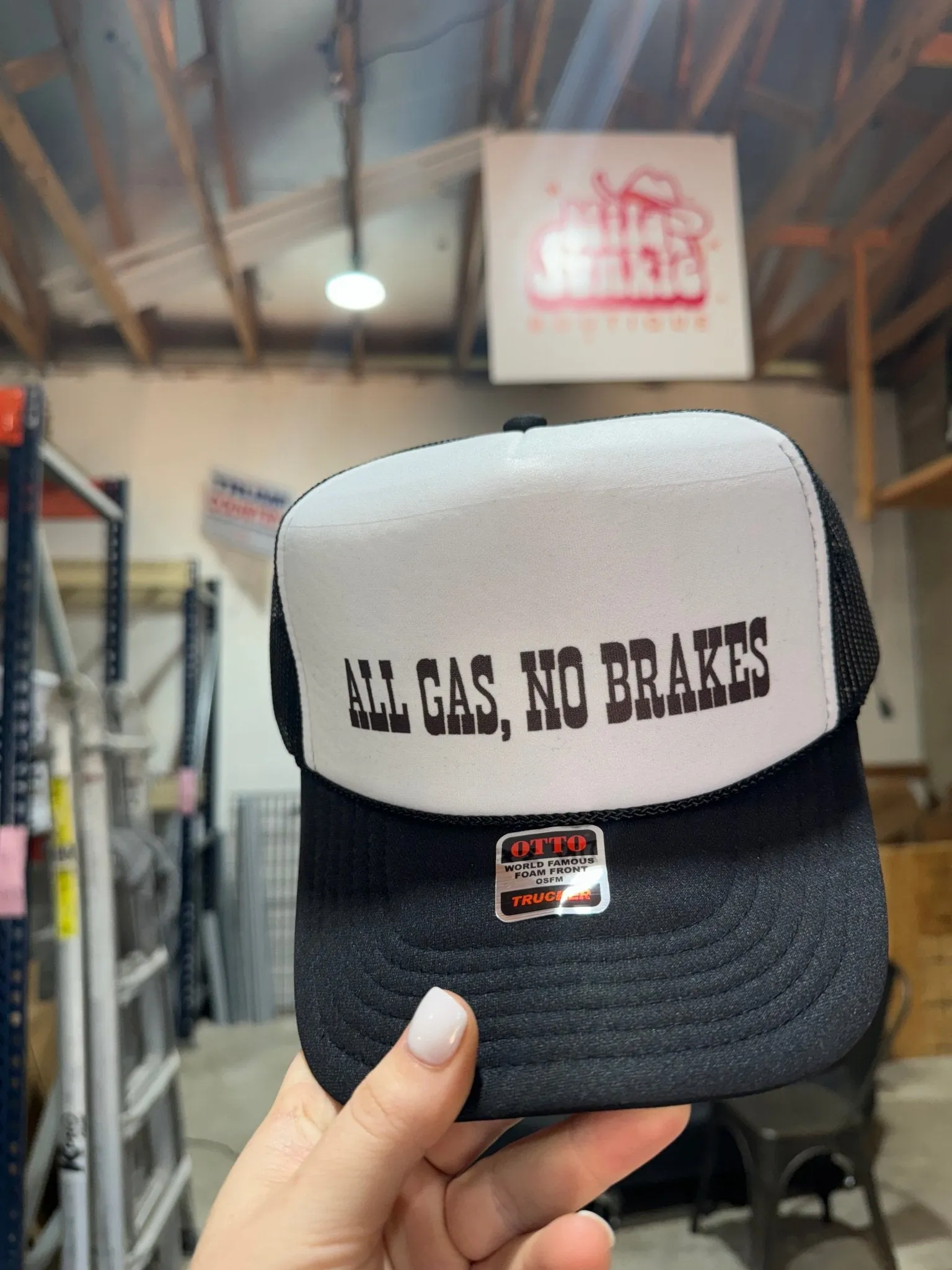 All Gas, No Brakes Trucker Hat sold by Buddy Love