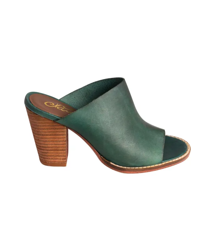 Hallie Heeled Sandal in Teal sold by Buddy Love