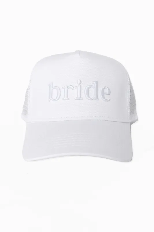 Bride Embroidered Trucker Hat - White sold by Buddy Love