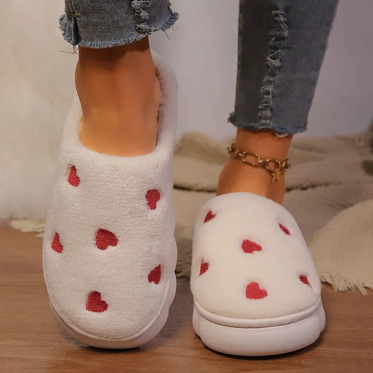 Heart Round Toe Flat Slippers sold by Buddy Love product image thumbnail 2